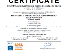 Certyfikat BRC 2019 EN